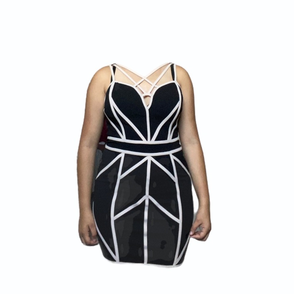 Black and Beige dress - Picture 6 of 6